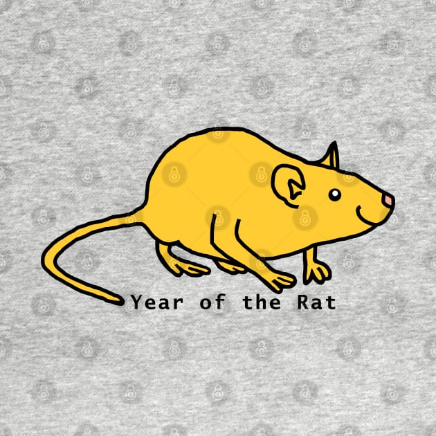 Year of the Rat in Yellow by ellenhenryart